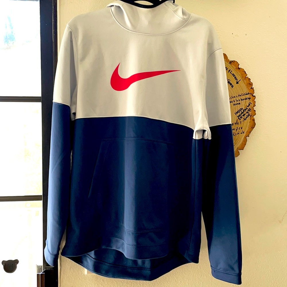 Nike blue hoodie sweatshirt -EUC size L